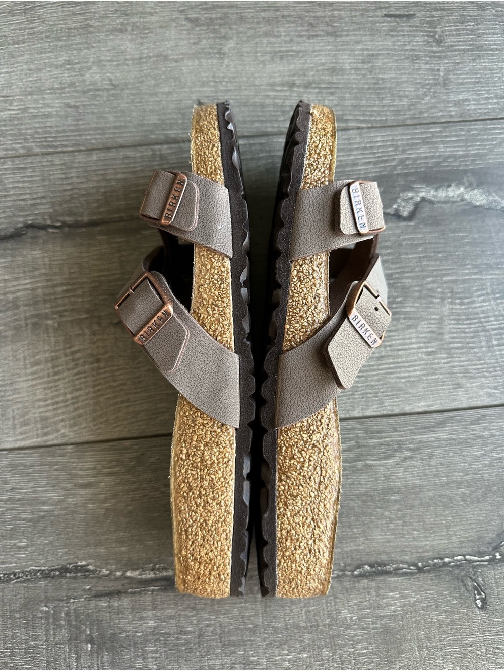 Birkenstock Brown Yao Style Double Strap Sandals - Picture 2 of 4